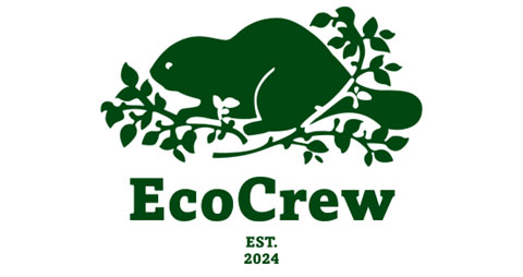 Eco Crew Club logo showing a stylized beaver in some branches with the words 'EcoCrew est. 2024 underneath'